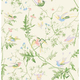 COLE & SON F111/1002.CS.0 HUMMINGBIRDS BRIGHT MULTI  Fabric - Eade's Wallpaper