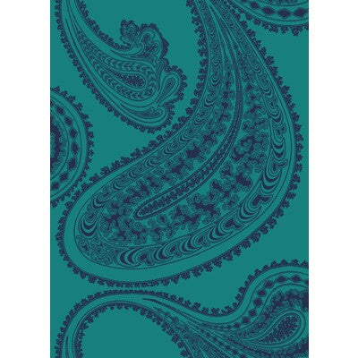 COLE & SON F111/10036.CS.0 RAJAPUR INK ON PETROL Fabric - Eade's Wallpaper