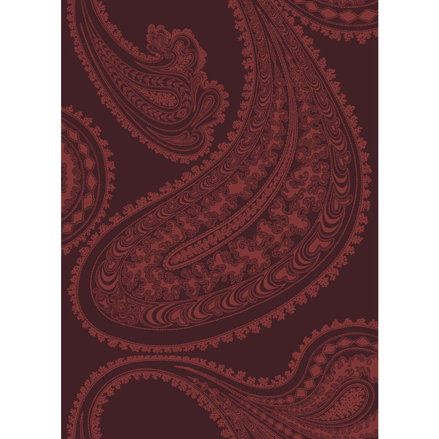 COLE & SON F111/10038.CS.0 RAJAPUR RSE ON DRK CRIM Fabric - Eade's Wallpaper