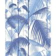 COLE & SON F111/2006L.CS.0 PALM JUNGLE HYACI ON WHT Fabric - Eade's Wallpaper