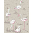 COLE & SON F111/3011L.CS.0 FLAMINGOS WHT/FUCH ON TUP Fabric - Eade's Wallpaper