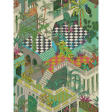 COLE & SON F111/4013.CS.0 MIAMI OLIVEGREEN MULTI Fabric - Eade's Wallpaper