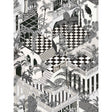 COLE & SON F111/4014.CS.0 MIAMI BLK WHT Fabric - Eade's Wallpaper