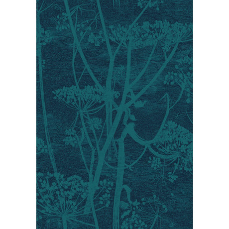 COLE & SON F111/5015.CS.0 COW PARSLEY PETROL & INK Fabric - Eade's Wallpaper