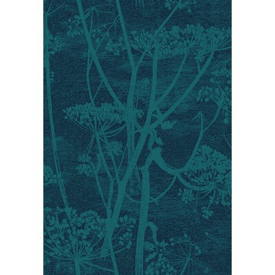 COLE & SON F111/5015.CS.0 COW PARSLEY PETROL & INK Fabric - Eade's Wallpaper
