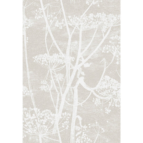 COLE & SON F111/5019.CS.0 COW PARSLEY WHT TAUPE Fabric - Eade's Wallpaper