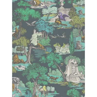 COLE & SON F111/6022.CS.0 VERSAILLES GRAND VIRIDIAN Fabric - Eade's Wallpaper