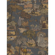 COLE & SON F111/6024.CS.0 VERSAILLES GRAND GNGR CHAR Fabric - Eade's Wallpaper