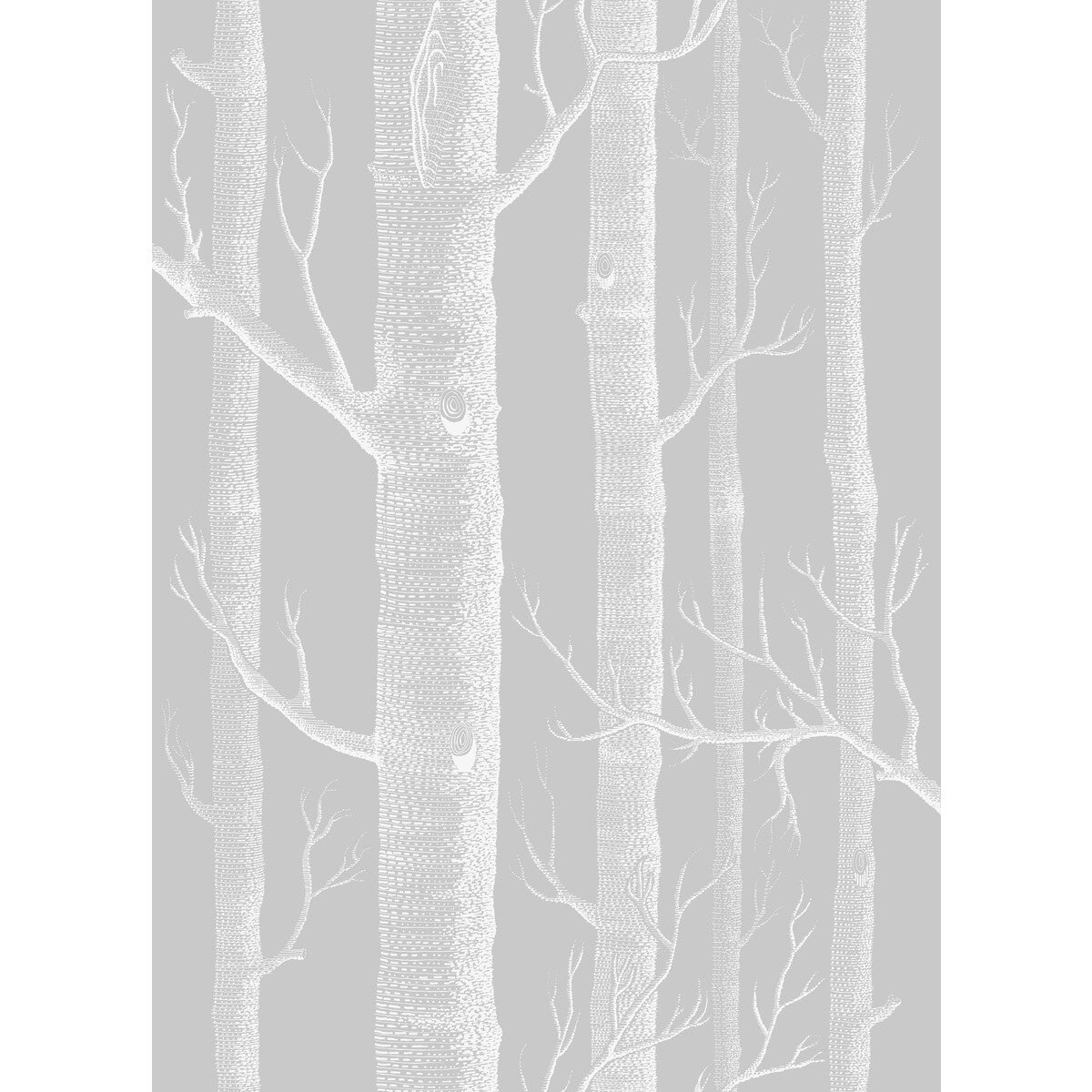 COLE & SON F111/7025L.CS.0 WOODS SOFT GREY Fabric - Eade's Wallpaper