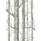 COLE & SON F111/7026L.CS.0 WOODS BLK WHT Fabric - Eade's Wallpaper