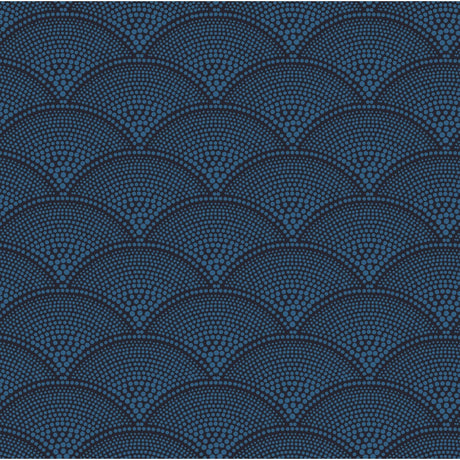 COLE & SON F111/8028.CS.0 FEATHER FAN HYAC ON CHAR Fabric - Eade's Wallpaper