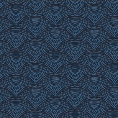 COLE & SON F111/8028.CS.0 FEATHER FAN HYAC ON CHAR Fabric - Eade's Wallpaper
