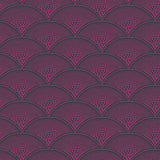 COLE & SON F111/8030.CS.0 FEATHER FAN MAGNT CHAR Fabric - Eade's Wallpaper