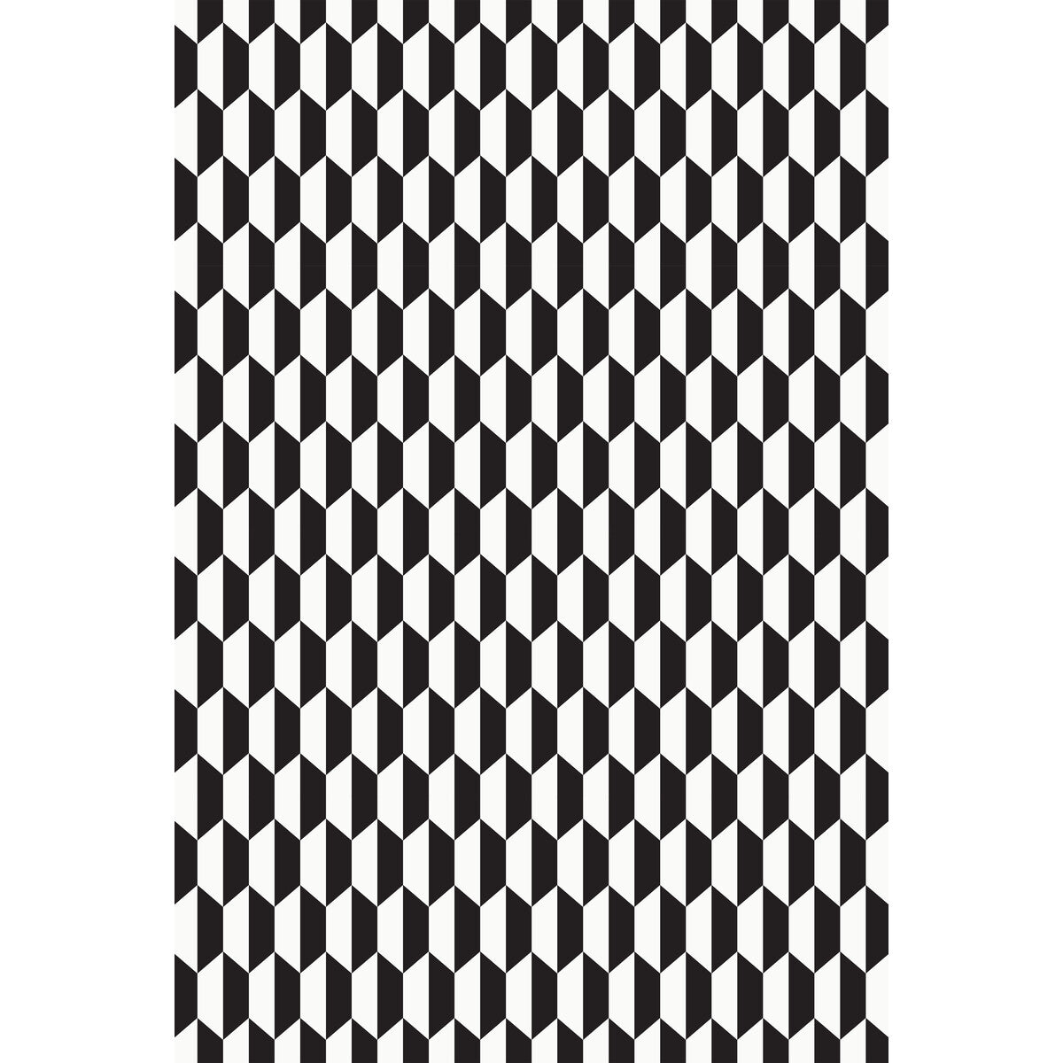 COLE & SON F111/9034.CS.0 TILE BLK WHT Fabric - Eade's Wallpaper