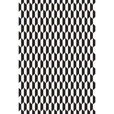 COLE & SON F111/9034.CS.0 TILE BLK WHT Fabric - Eade's Wallpaper