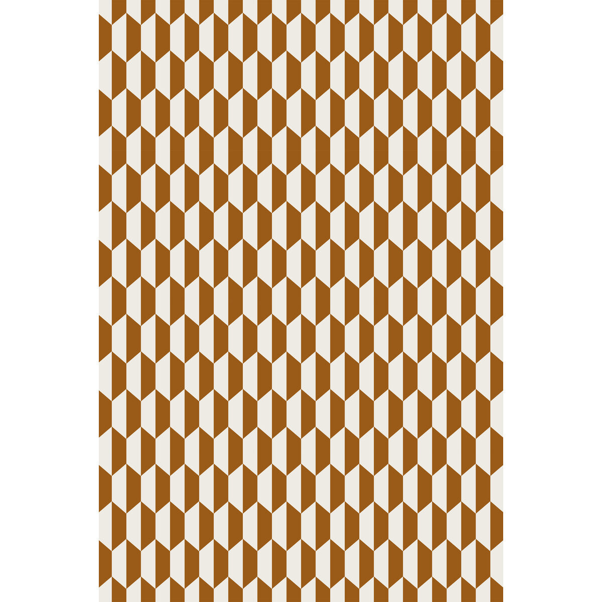 COLE & SON F111/9035.CS.0 TILE DRK GINGR CRM Fabric - Eade's Wallpaper