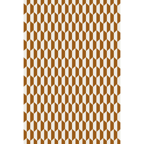 COLE & SON F111/9035.CS.0 TILE DRK GINGR CRM Fabric - Eade's Wallpaper