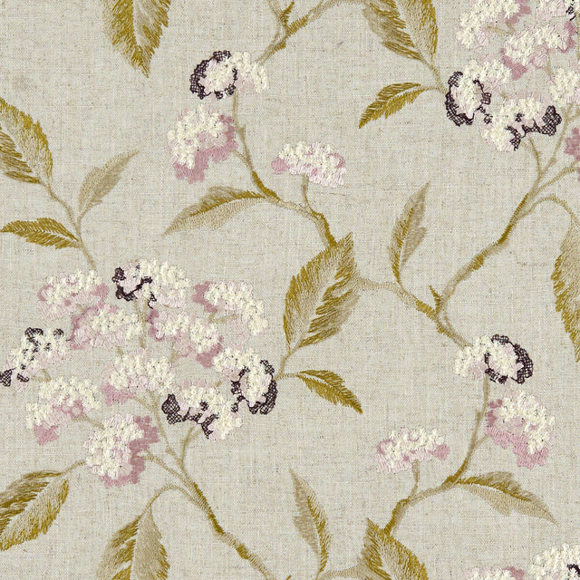 CLARKE AND CLARKE F1125/01.CAC.0 SUMMERBY DAMSON Fabric - Eade's Wallpaper