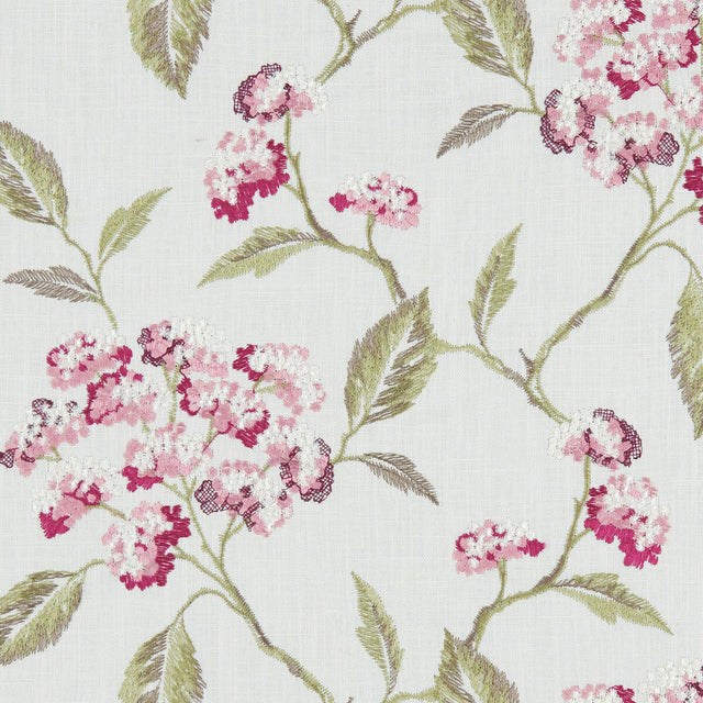 CLARKE AND CLARKE F1125/05.CAC.0 SUMMERBY RASPBERRY Fabric - Eade's Wallpaper