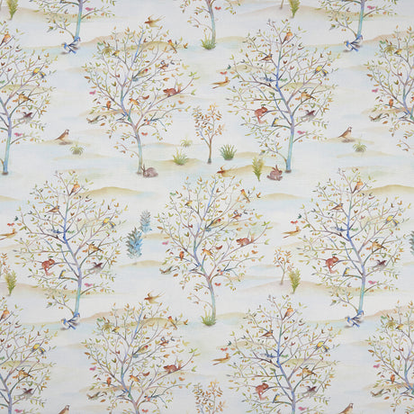 CLARKE AND CLARKE F1147/01.CAC.0 COPPICE AUTUMN/CREAM Fabric - Eade's Wallpaper