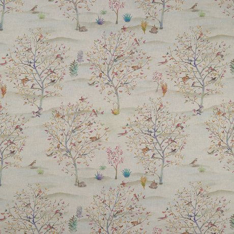 CLARKE AND CLARKE F1148/01.CAC.0 COPPICE SUMMER/LINEN Fabric - Eade's Wallpaper