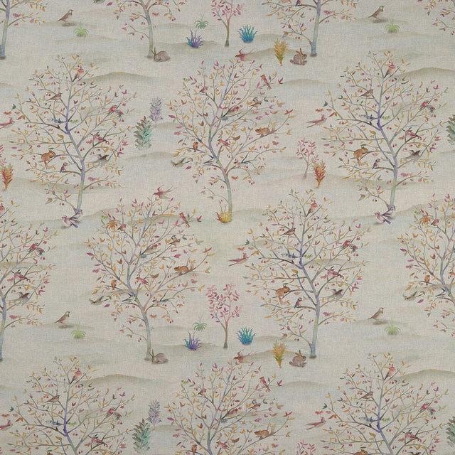 CLARKE AND CLARKE F1148/01.CAC.0 COPPICE SUMMER/LINEN Fabric - Eade's Wallpaper