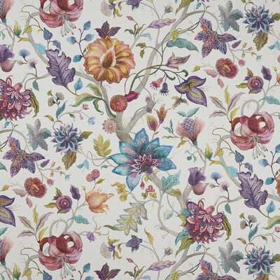 CLARKE AND CLARKE F1150/01.CAC.0 DELILAH SUMMER/CREAM Fabric - Eade's Wallpaper