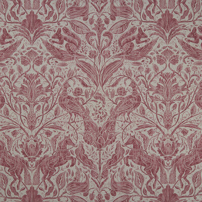 CLARKE AND CLARKE F1158/03.CAC.0 FOREST TRAIL RASPBERRY Fabric - Eade's Wallpaper