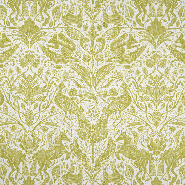 CLARKE AND CLARKE F1159/01.CAC.0 FOREST TRAIL CITRUS Fabric - Eade's Wallpaper