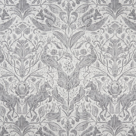 CLARKE AND CLARKE F1159/03.CAC.0 FOREST TRAIL SMOKE Fabric - Eade's Wallpaper