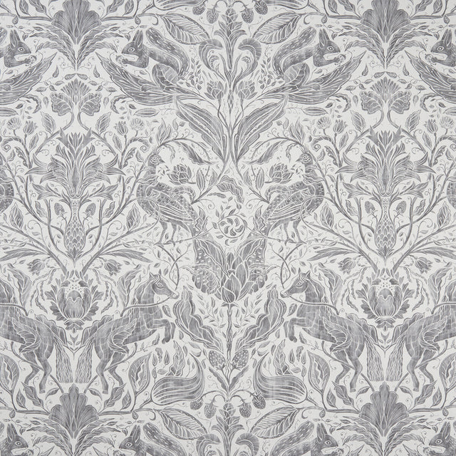 CLARKE AND CLARKE F1159/03.CAC.0 FOREST TRAIL SMOKE Fabric - Eade's Wallpaper
