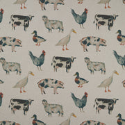 CLARKE AND CLARKE F1169/01.CAC.0 ON THE FARM LINEN Fabric - Eade's Wallpaper