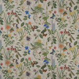 CLARKE AND CLARKE F1174/01.CAC.0 SECRET GARDEN LINEN Fabric - Eade's Wallpaper