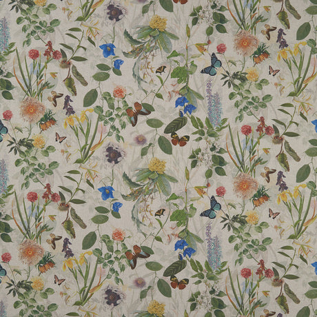 CLARKE AND CLARKE F1174/01.CAC.0 SECRET GARDEN LINEN Fabric - Eade's Wallpaper