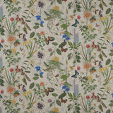 CLARKE AND CLARKE F1174/01.CAC.0 SECRET GARDEN LINEN Fabric - Eade's Wallpaper