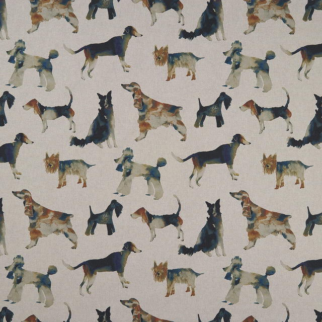 CLARKE AND CLARKE F1176/01.CAC.0 WALKIES LINEN Fabric - Eade's Wallpaper