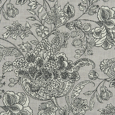 CLARKE AND CLARKE F1181/02.CAC.0 WOODSFORD CHARCOAL Fabric - Eade's Wallpaper