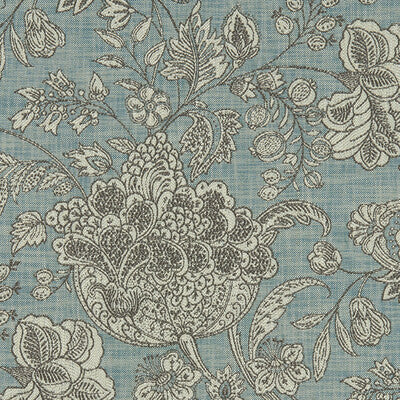 CLARKE AND CLARKE F1181/09.CAC.0 WOODSFORD TEAL Fabric - Eade's Wallpaper