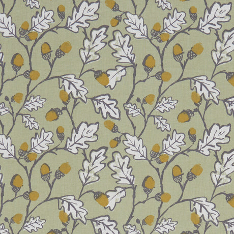 CLARKE AND CLARKE F1182/03.CAC.0 ACORN TRAIL SAGE Fabric - Eade's Wallpaper
