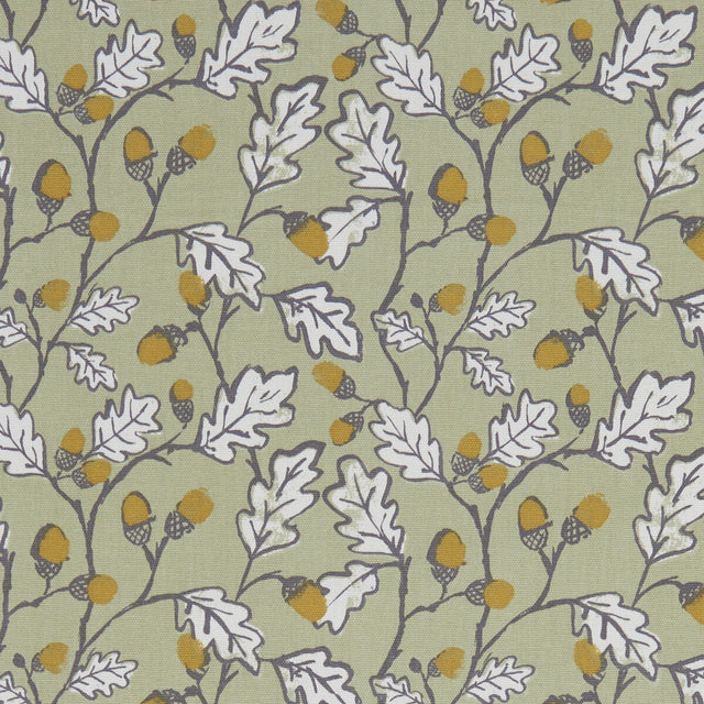 CLARKE AND CLARKE F1182/03.CAC.0 ACORN TRAIL SAGE Fabric - Eade's Wallpaper
