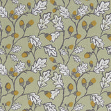 CLARKE AND CLARKE F1182/03.CAC.0 ACORN TRAIL SAGE Fabric - Eade's Wallpaper
