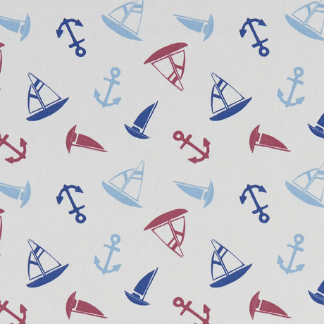 CLARKE AND CLARKE F1183/01.CAC.0 AHOY MARINE Fabric - Eade's Wallpaper