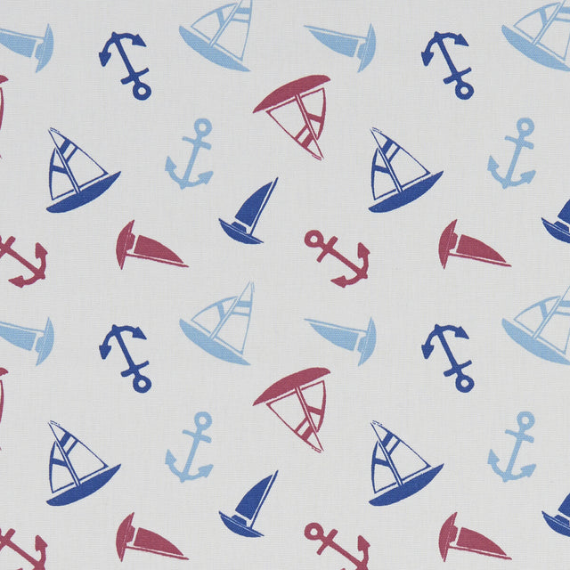 CLARKE AND CLARKE F1183/01.CAC.0 AHOY MARINE Fabric - Eade's Wallpaper
