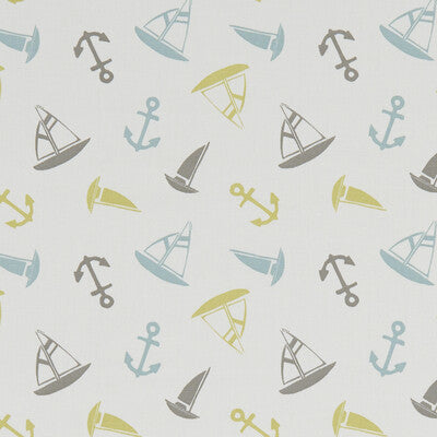 CLARKE AND CLARKE F1183/02.CAC.0 AHOY MINERAL Fabric - Eade's Wallpaper