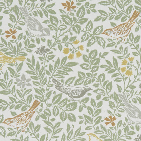 CLARKE AND CLARKE F1184/01.CAC.0 BIRD SONG AUTUMN Fabric - Eade's Wallpaper