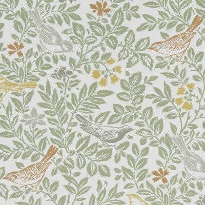 CLARKE AND CLARKE F1184/01.CAC.0 BIRD SONG AUTUMN Fabric - Eade's Wallpaper