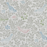 CLARKE AND CLARKE F1184/02.CAC.0 BIRD SONG PASTEL Fabric - Eade's Wallpaper