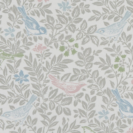 CLARKE AND CLARKE F1184/02.CAC.0 BIRD SONG PASTEL Fabric - Eade's Wallpaper