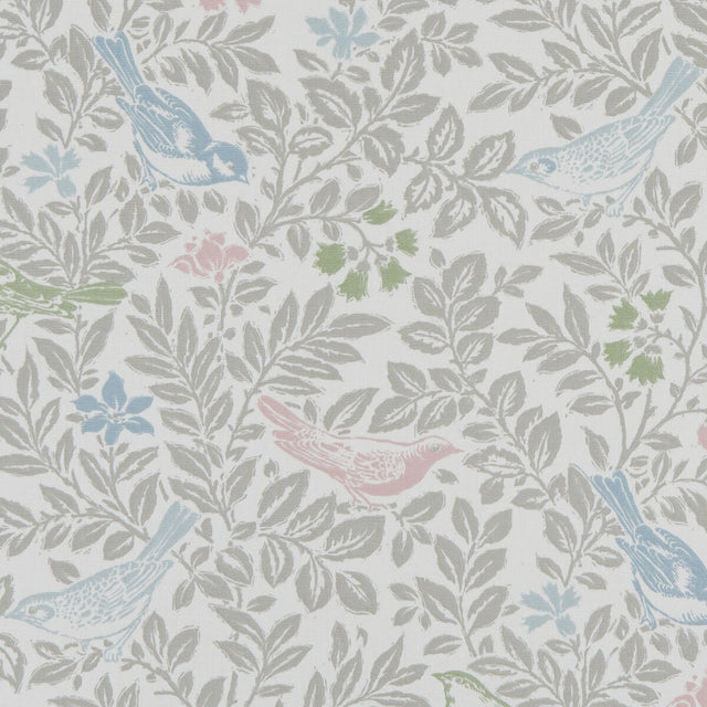 CLARKE AND CLARKE F1184/02.CAC.0 BIRD SONG PASTEL Fabric - Eade's Wallpaper