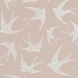 CLARKE AND CLARKE F1187/06.CAC.0 FLY AWAY SORBET Fabric - Eade's Wallpaper